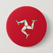 Flagge der Insel Man Button (Vorderseite)