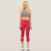 Flagge der Insel Man Capri Leggings (Vorderseite)