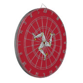 Flagge der Insel Man Dartscheibe (Vorderseite Links)