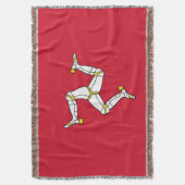 Flagge der Insel Man Decke (Vorderseite Vertikal)