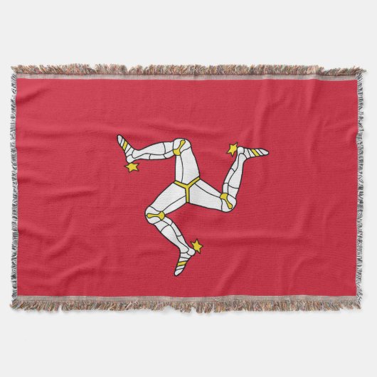 Flagge der Insel Man Decke (Vorderseite)