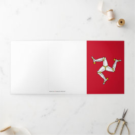 Flagge der Insel Man Dreifach Gefaltete Karte