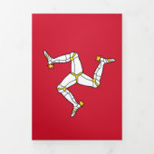Flagge der Insel Man Dreifach Gefaltete Karte (Cover)