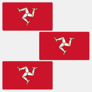 Flagge der Insel Man Etiketten