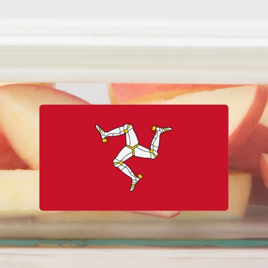 Flagge der Insel Man Etiketten (Befestigt)