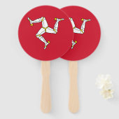 Flagge der Insel Man Fächer (Vorne und Hinten)