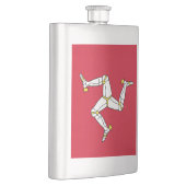 Flagge der Insel Man Flachmann (Rechts)