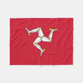 Flagge der Insel Man Fleecedecke (Vorderseite (Horizontal))