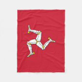 Flagge der Insel Man Fleecedecke (Vorderseite)