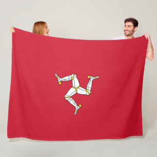 Flagge der Insel Man Fleecedecke