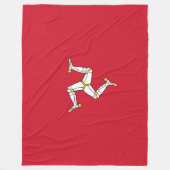 Flagge der Insel Man Fleecedecke (Vorderseite)