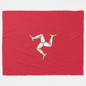 Flagge der Insel Man Fleecedecke (Vorderseite (Horizontal))