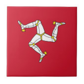 Flagge der Insel Man Fliese (Vorderseite)