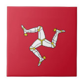 Flagge der Insel Man Fliese (Vorderseite)