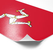 Flagge der Insel Man Fotodruck (Ecke)