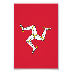 Flagge der Insel Man Fotodruck