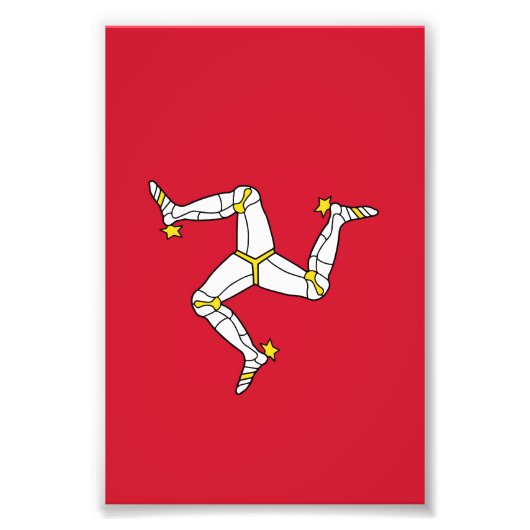 Flagge der Insel Man Fotodruck (Vorne)