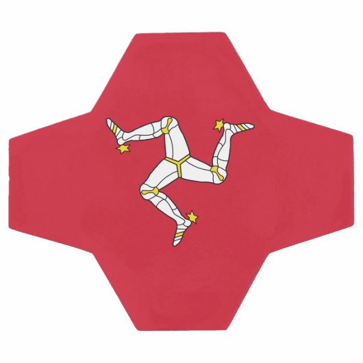 Flagge der Insel Man Fußball (Flach)