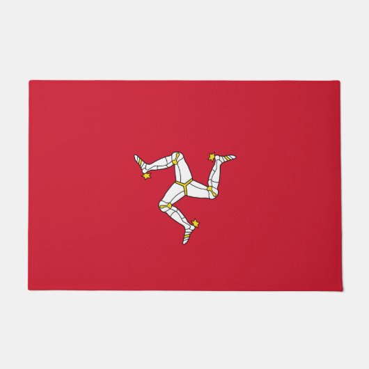 Flagge der Insel Man Fußmatte (Vorderseite)
