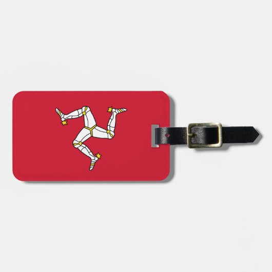 Flagge der Insel Man Gepäckanhänger (Vorderseite horizontal)