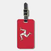 Flagge der Insel Man Gepäckanhänger (Vorderseite vertikal)