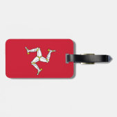 Flagge der Insel Man Gepäckanhänger (Rückseite horizontal)