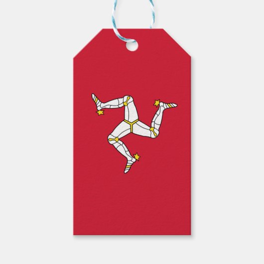 Flagge der Insel Man Geschenkanhänger (Vorderseite)
