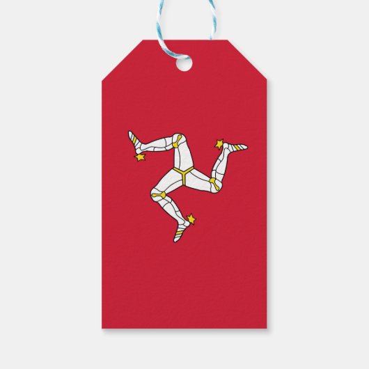 Flagge der Insel Man Geschenkanhänger (Rückseite)
