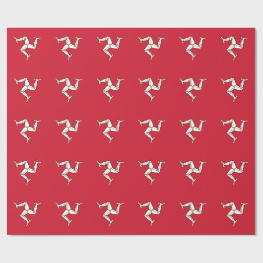 Flagge der Insel Man Geschenkpapier (Flach)