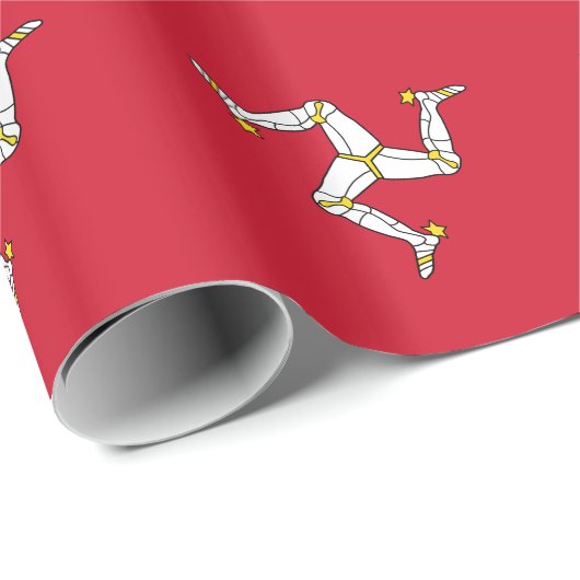 Flagge der Insel Man Geschenkpapier (Rolleneckpunkt)