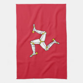 Flagge der Insel Man Geschirrtuch (Vertikal)