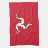 Flagge der Insel Man Geschirrtuch (Vertikal)