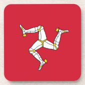 Flagge der Insel Man Getränkeuntersetzer (Vorderseite)