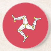 Flagge der Insel Man Getränkeuntersetzer (Vorne)