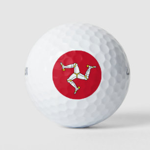 Flagge der Insel Man Golfball