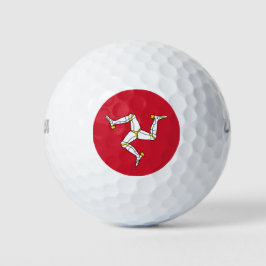 Flagge der Insel Man Golfball