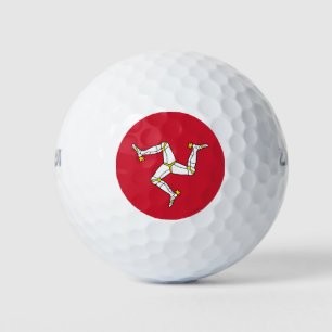Flagge der Insel Man Golfball