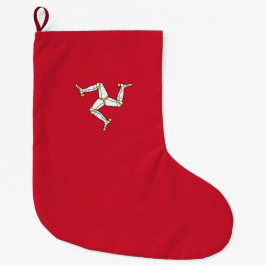 Flagge der Insel Man Großer Weihnachtsstrumpf
