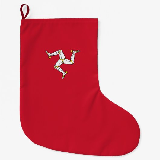 Flagge der Insel Man Großer Weihnachtsstrumpf (Vorderseite)