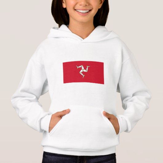 Flagge der Insel Man Hoodie (Vorderseite)