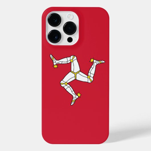 Flagge der Insel Man iPhone Hülle (Rückseite)
