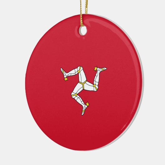 Flagge der Insel Man Keramik Ornament (Links)