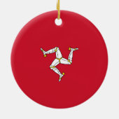 Flagge der Insel Man Keramik Ornament (Hinten)