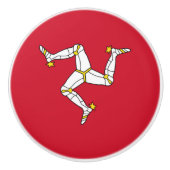 Flagge der Insel Man Keramikknauf (Vorderseite)