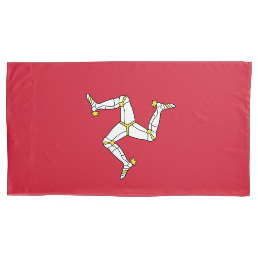 Flagge der Insel Man Kissenbezug (Vorderseite)