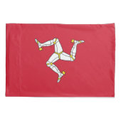 Flagge der Insel Man Kissenbezug (Rückseite)