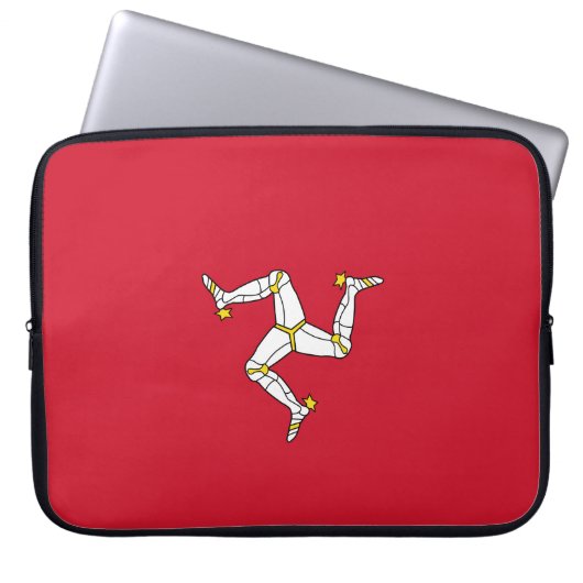 Flagge der Insel Man Laptopschutzhülle (Vorderseite)