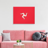 Flagge der Insel Man Leinwanddruck (Insitu (Wohnzimmer))