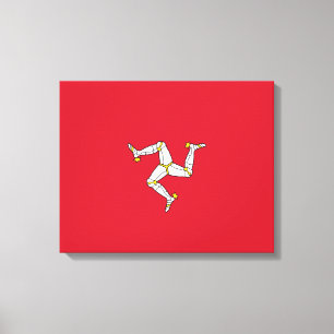 Flagge der Insel Man Leinwanddruck
