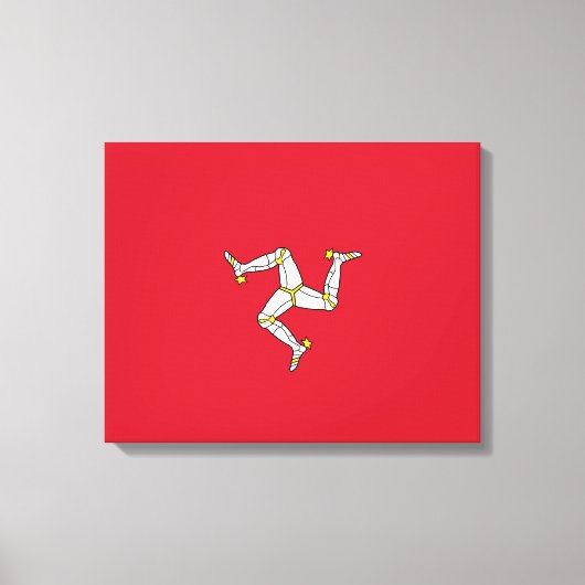Flagge der Insel Man Leinwanddruck (Vorderseite)